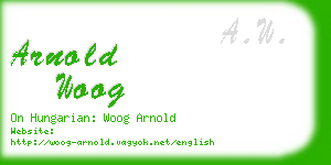 arnold woog business card